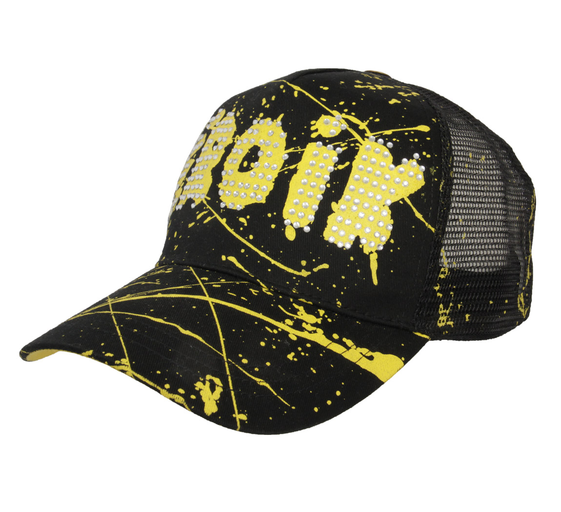 Béret homme Eroik Strass jaune