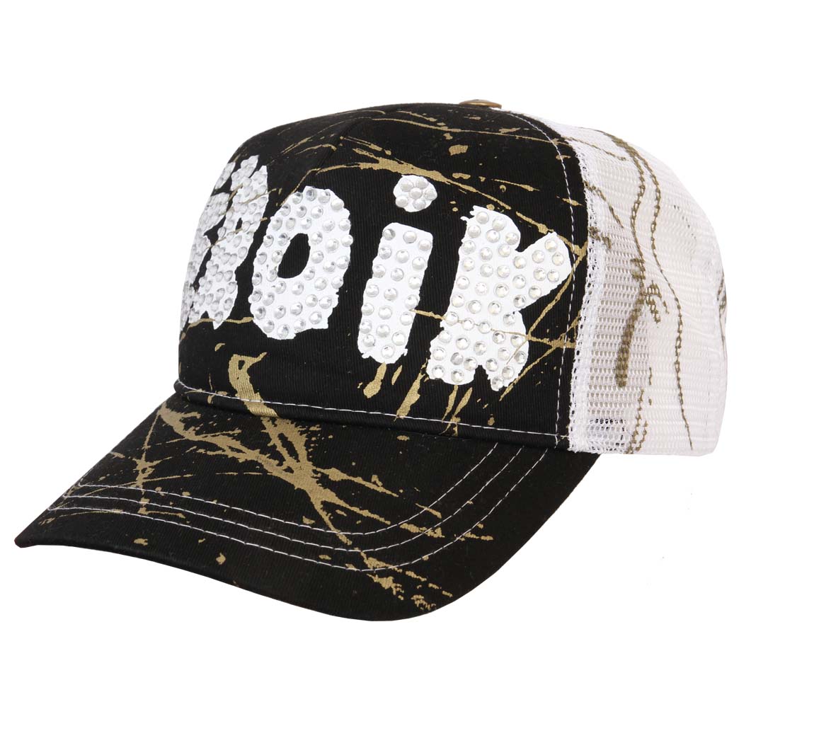 Casquette trucker-filet homme Eroïk Strass Blk