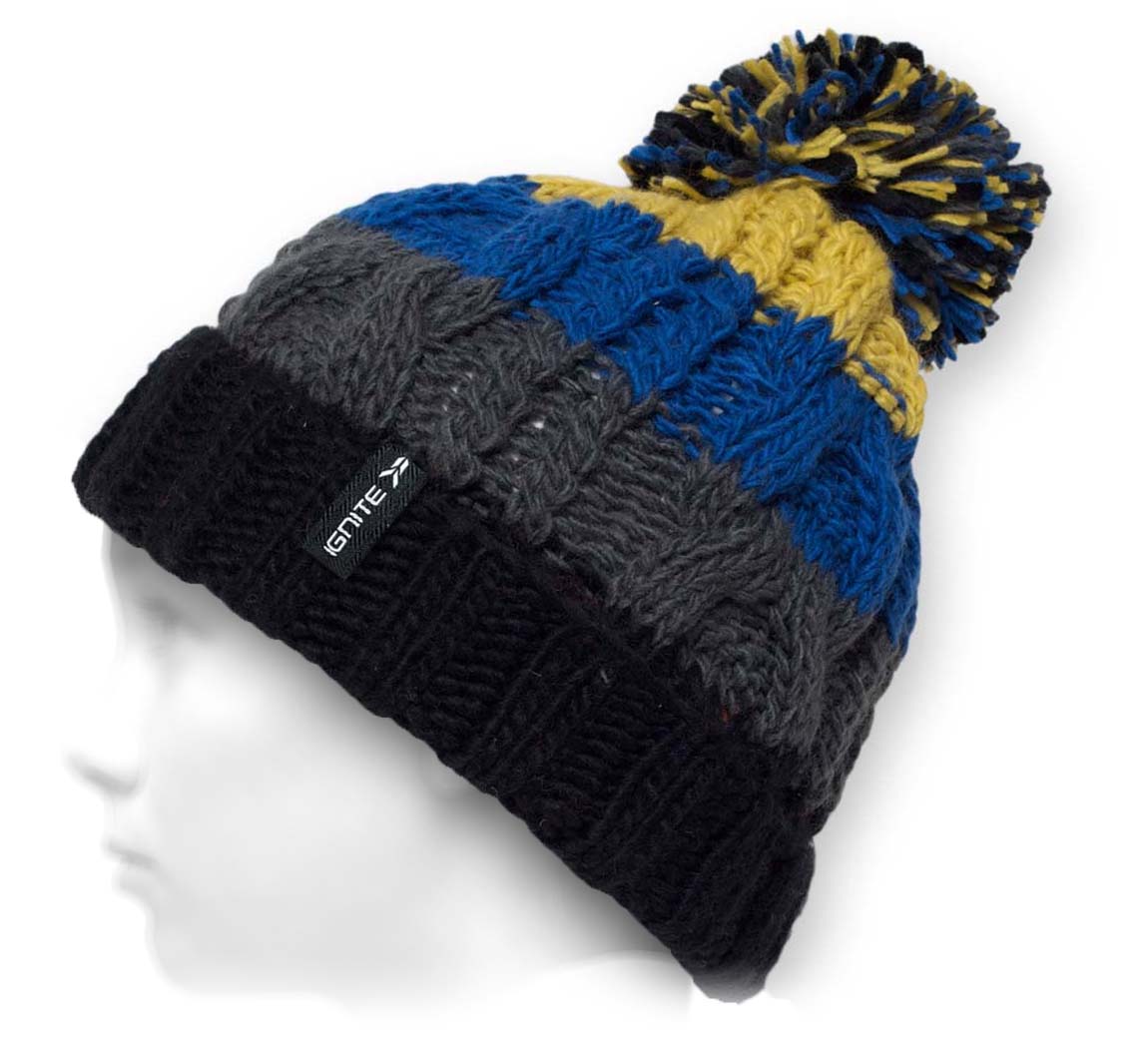 Bonnet tendance Chunky Stripe Pom Enfant