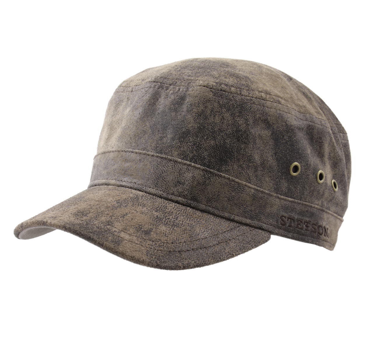 Casquette militaire cuir