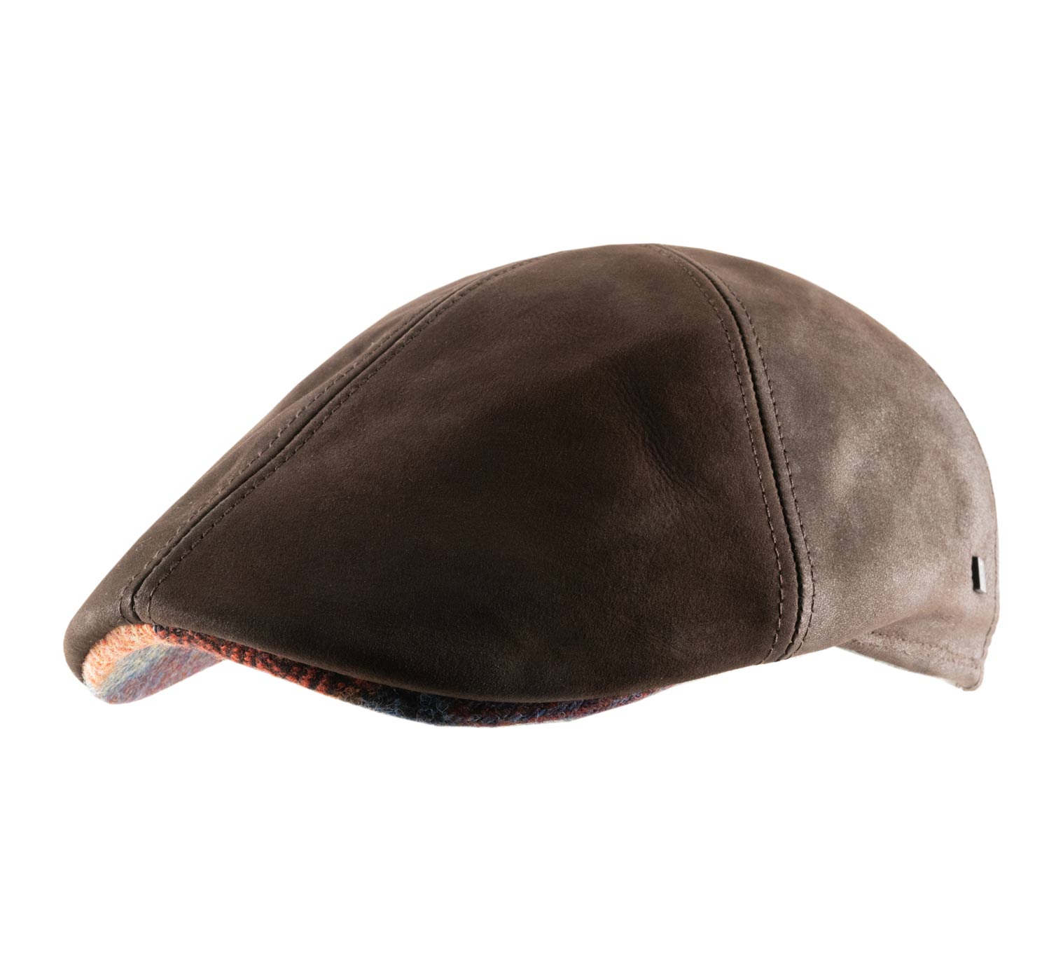 Casquette bec de canard en cuir