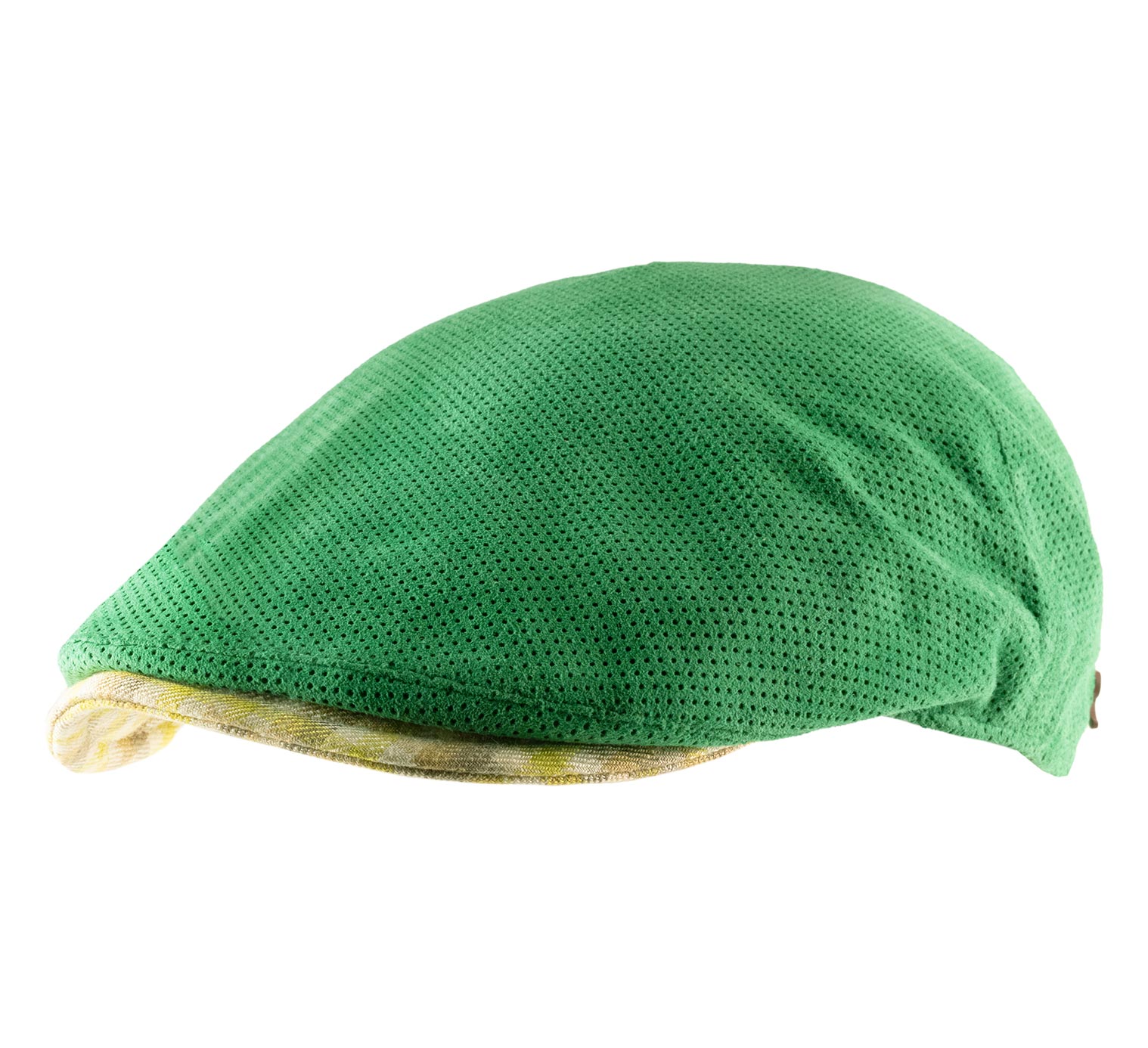 Casquette béret cuir verte