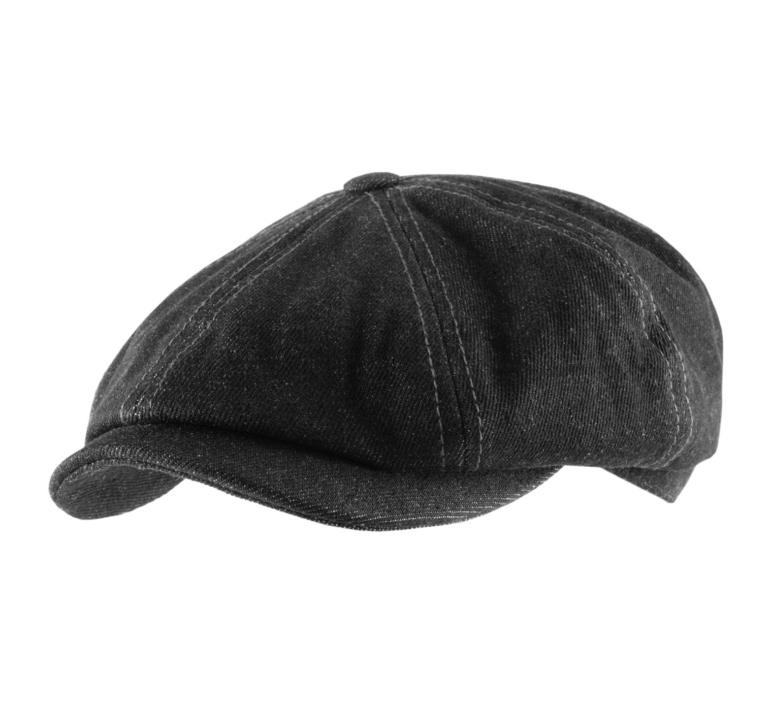 Casquette homme en jean vintage brodée gris