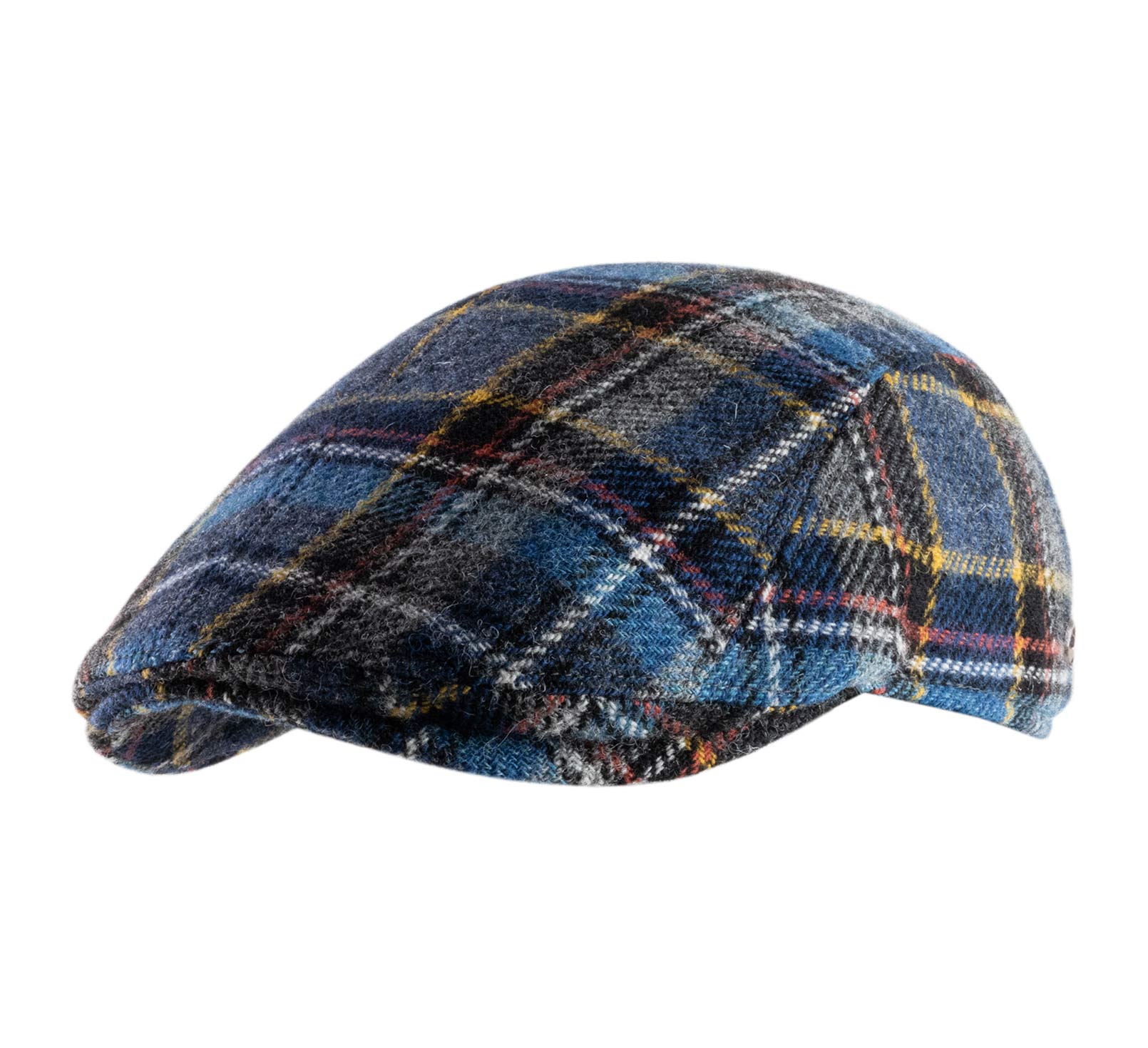 Casquette plate en tartan