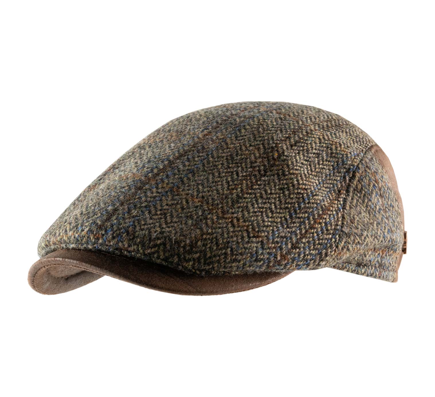 Casquette plate en tweed