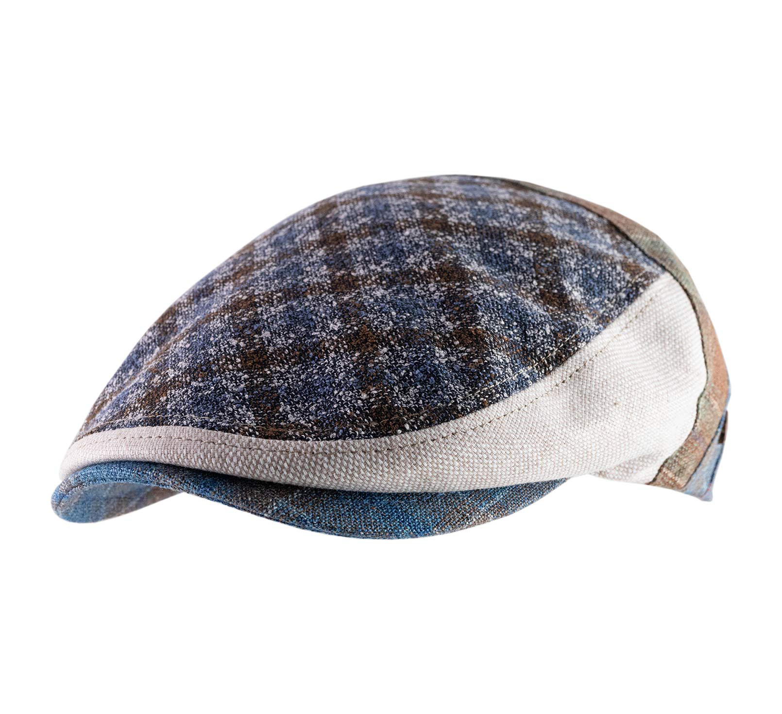 Casquette plate patchwork été