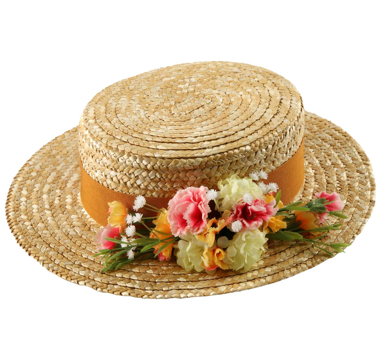 chapeau paille fleurs