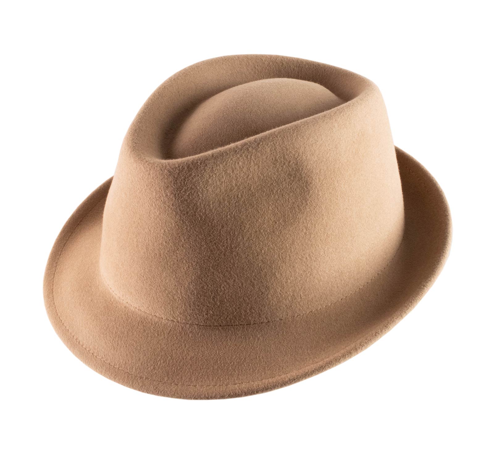 Chapeau Trilby En Feutre De Laine - Homme Ou Femme, Taille 60 Cm, Bordeaux - Fabriqué En Italie