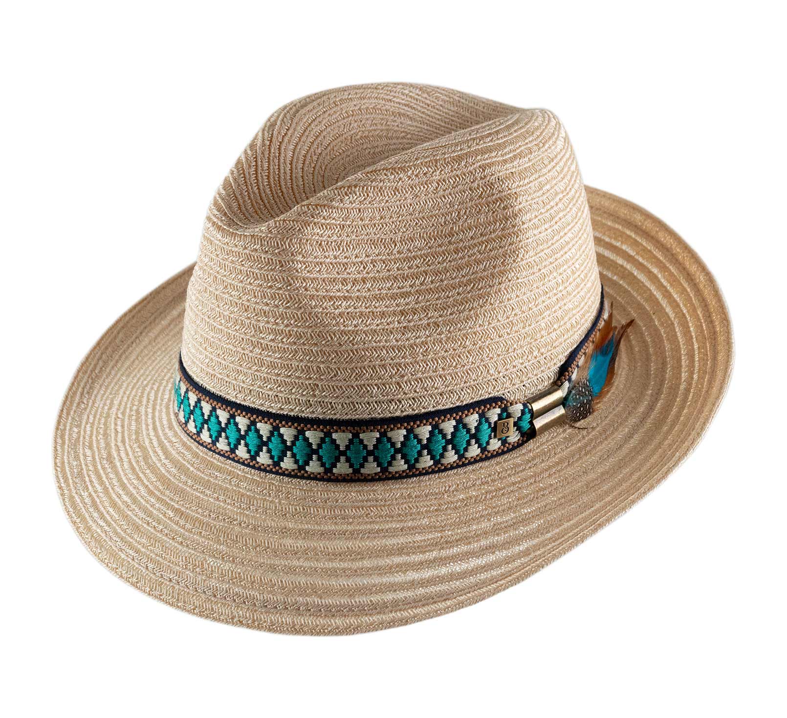 chapeau trilby paille abaca