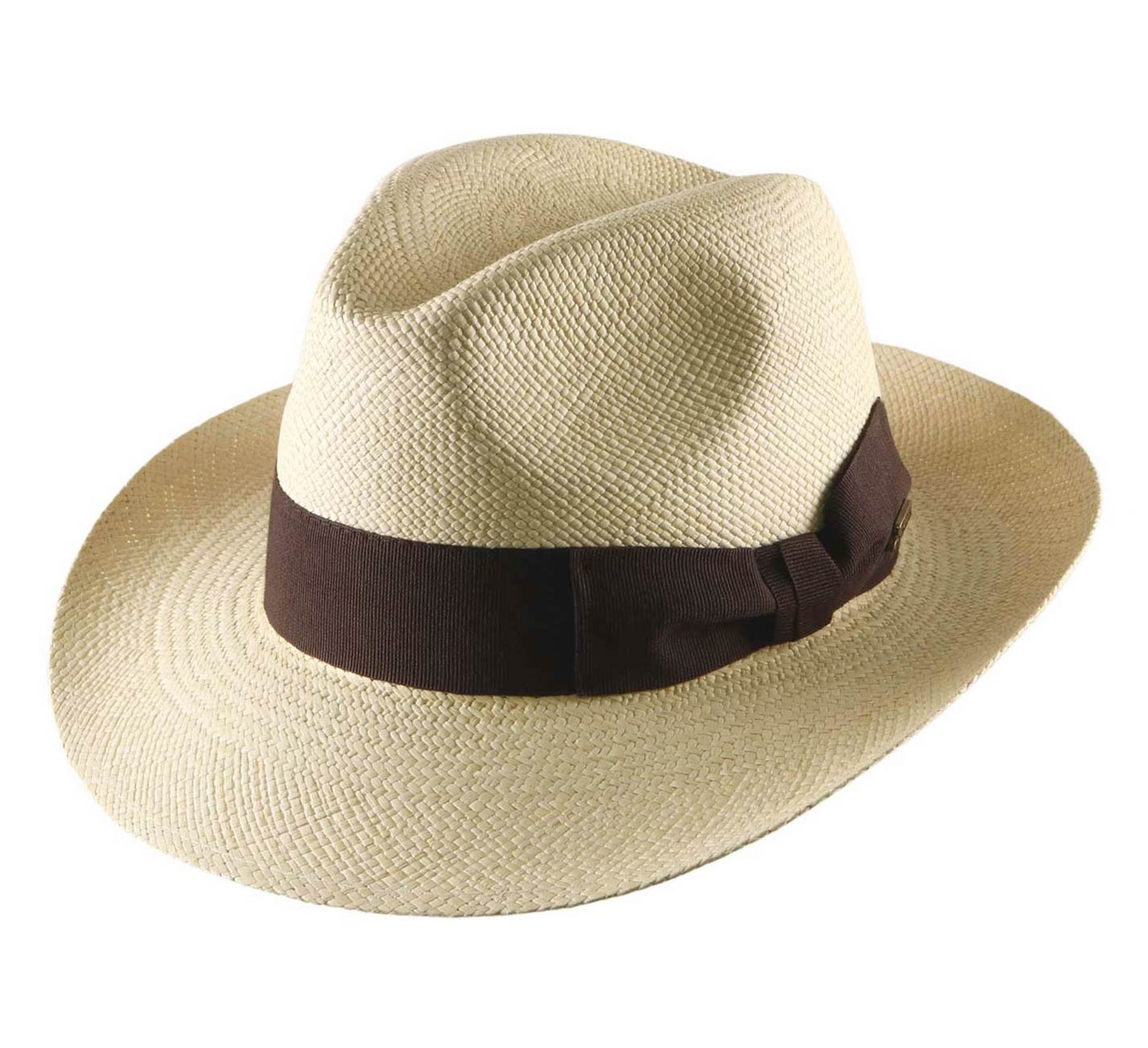 Breiter Chapeau Panama Original Chapeau de Paille Chapeau d'été Tressé à la Main en Équateur Tressage à Brisa 4 Anti-Casse 