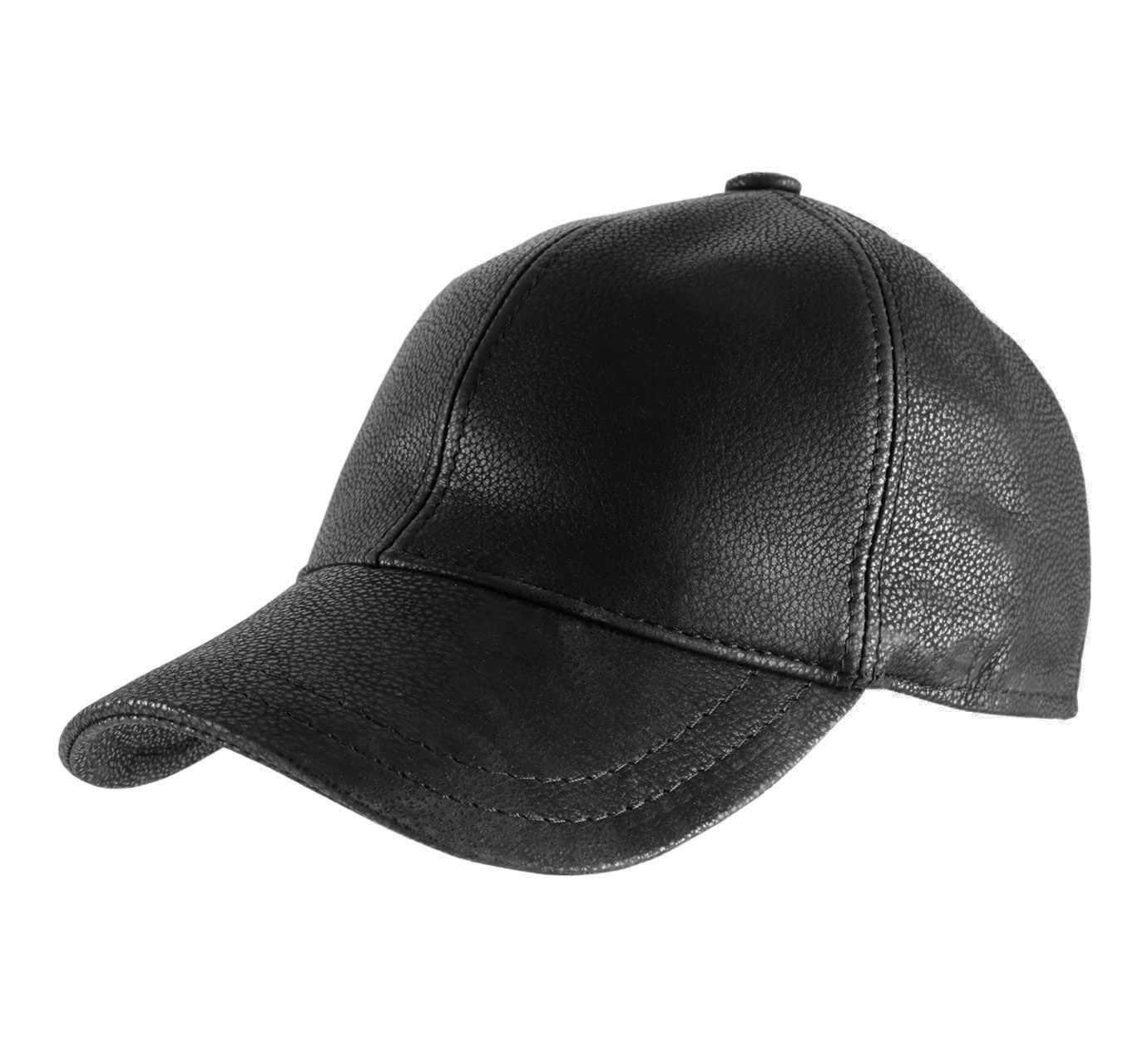 Casquette Noire Sur Fond Noir Casquette Homme En Cuir Photoblack