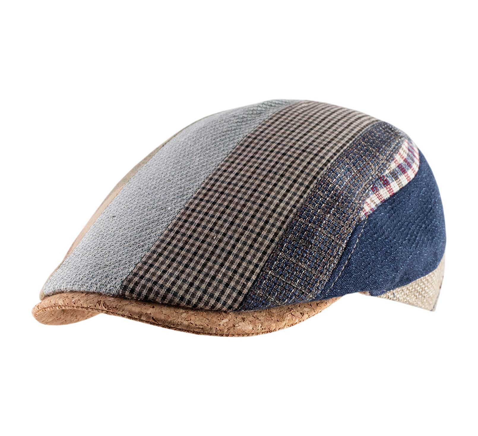 Casquette plate patchwork