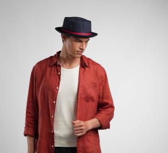 Chapeau porkpie tissu Classic Band Pork Pie