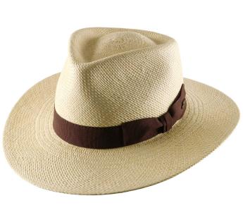 Classic Italy Classic Paille Large Panama Hat Size 62 cm Creme-Brown