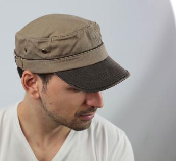 Casquette Militaire Noire Homme