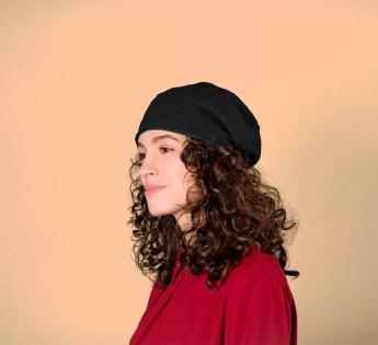 ZephyrCraft Bonnet Homme & Femme Tricoté Coton - Bonnet Doux Léger Pour Hiver Printemps Automne - Noir