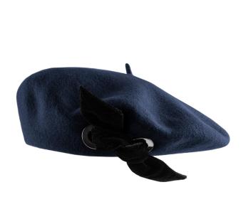 Béret basque de couleur bleue - Béret en feutrine adulte