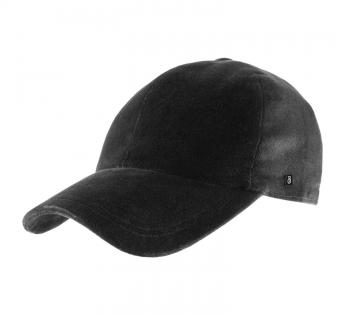 Casquette Noire Sur Fond Noir Casquette Homme En Cuir Photoblack