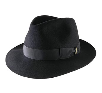 chapeau feutre poil noir Borsalino Reference : 306