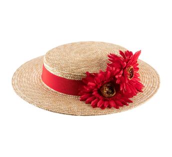 Chapeau canotier à fleurs Paloma