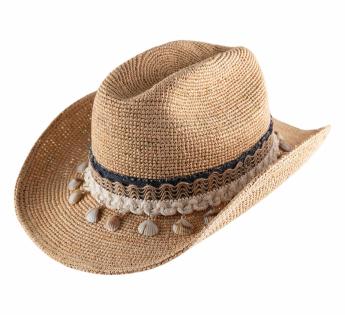 Chapeau Western Paille Large Homme Femme - Style Cow-boy Ethnique - Taille Unique