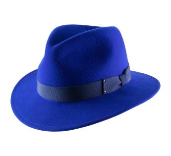 Chapeau Fedora Sol Paille Raphia Bleu- Barts Reference : 10224