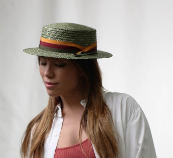 Canotier vert Alix