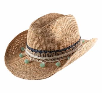Chapeau de cow-boy paille Ava