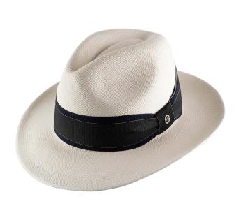 Classic Italy - Chapeau Panama Paille Homme Femme Gibara Marine Taille 60 Cm