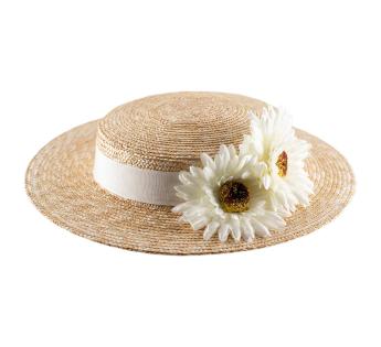 Chapeau canotier à fleurs Paloma
