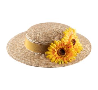 Chapeau canotier à fleurs Paloma