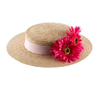 Chapeau canotier à fleurs Paloma