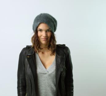 bonnet fourrure Angora Beanie