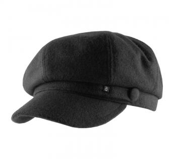 Casquette noire en laine mélangée WATER REPELLENT Homme