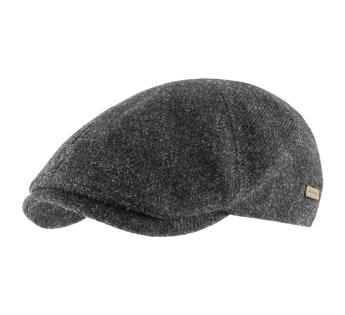 Homme Béret Chapeau Casquette Plate Automne Hiver Chaud Laine Gris