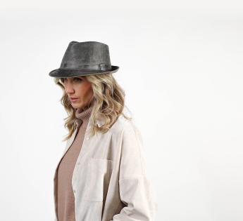 Chapeau trilby imitation cuir Barenjoy